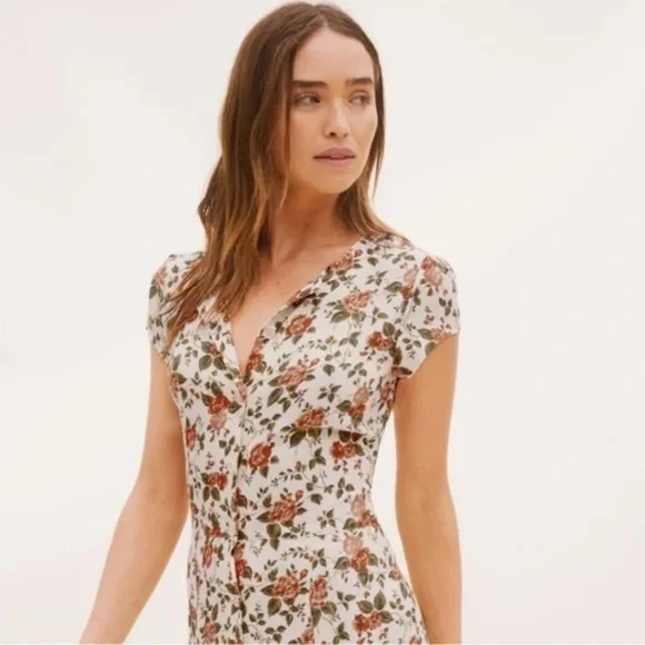 NWOT Reformation pastel chic Floral Midi Dress size 8 - Picture 6 of 11